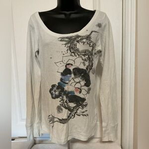 [Lucky Brand] Graphic Thermal L/S Top L